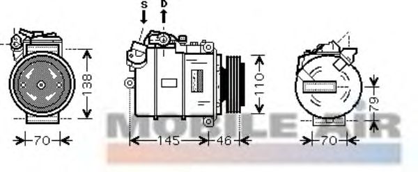 Compressor, airconditioning 0600K318