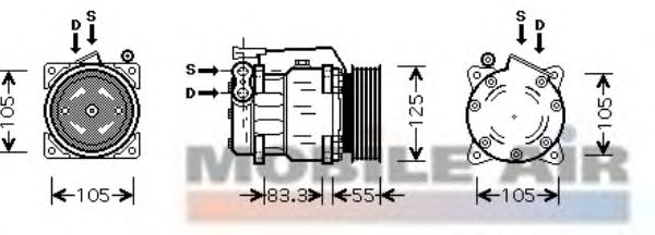 Compressor, ar condicionado 0100K090
