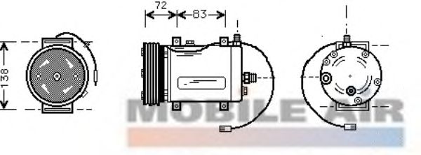 Compressor, airconditioning 0300K144