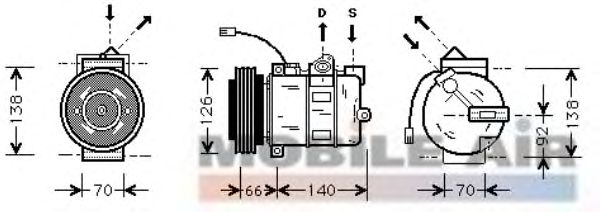 Compressor, airconditioning 0300K150
