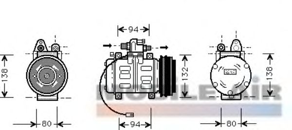 Compressor, airconditioning 0300K180