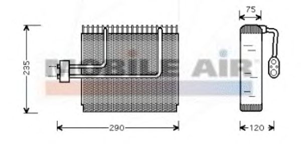 Evaporator, air conditioning 8200V002