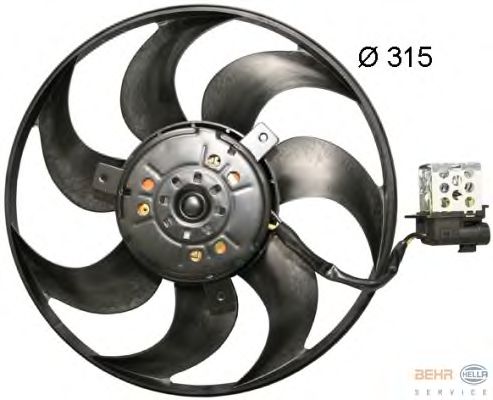Fan, motor sogutmasi 8EW 351 044-061