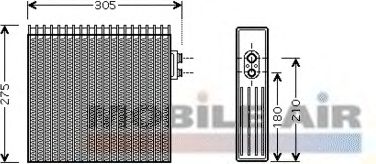 Evaporator, air conditioning 6053V421