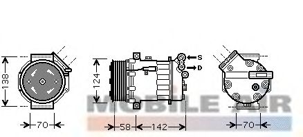 Compressor, airconditioning 6037K448