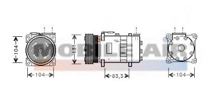 Compressor, airconditioning 6002K003