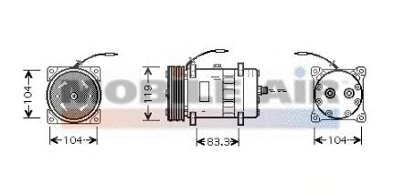 Compressor, ar condicionado 6009K176