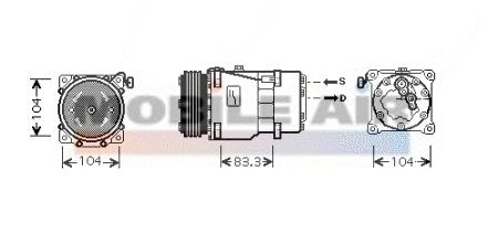 Compressor, ar condicionado 6009K201