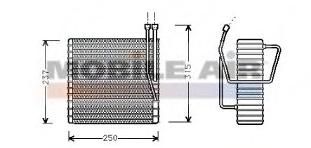 Evaporator, air conditioning 6021V009