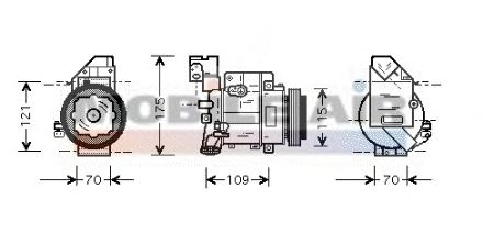 Compressor, airconditioning 6030K075