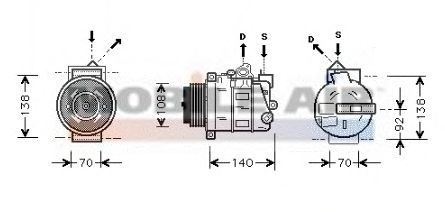 Compressor, airconditioning 6030K351
