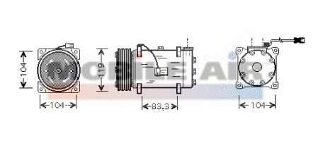 Compressor, air conditioning 6040K225