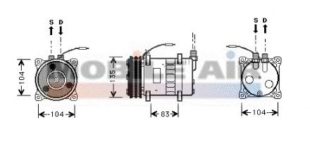 Kompressori, ilmastointilaite 6059K052