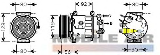 Compressor, airconditioning 6040K320