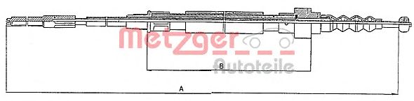 Cable, parking brake 10.7403