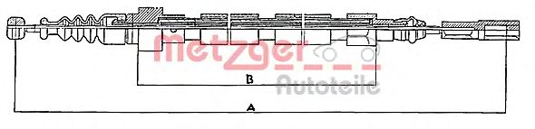 Cable, parking brake 10.746