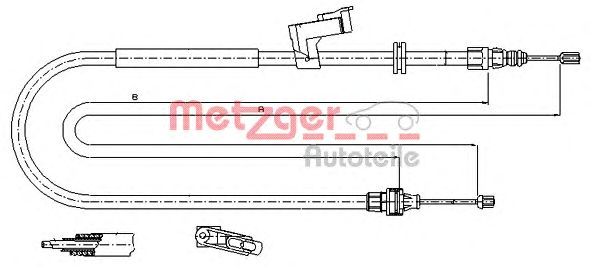 Cable, parking brake 11.5494