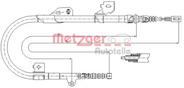 Cable, parking brake 17.0114