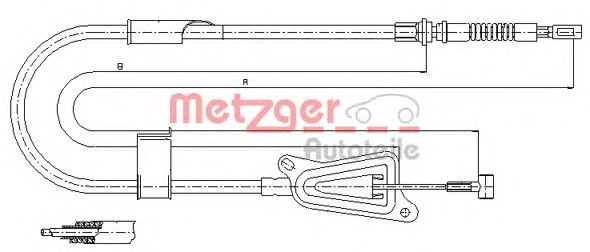 Cable, parking brake 17.0123