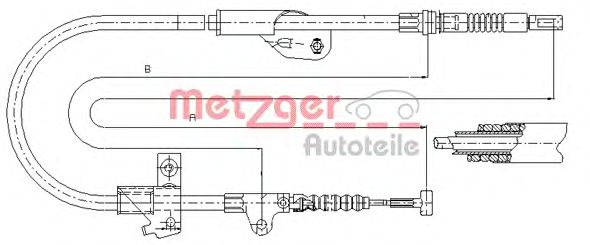 Cable, parking brake 17.0237