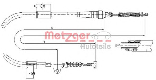 Cable, parking brake 17.0333