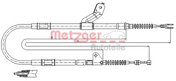 Cable, parking brake 17.1418