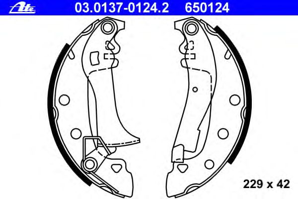 Brake Shoe Set 03.0137-0124.2