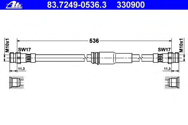 Tubo flexible de frenos 83.7249-0536.3