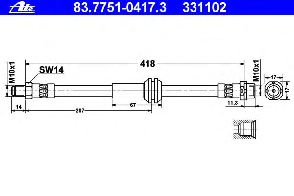 Tubo flexível de travão 83.7751-0417.3