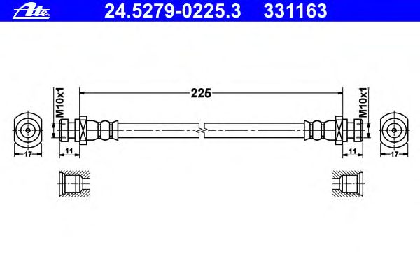 Tubo flexível de travão 24.5279-0225.3