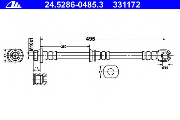 Tubo flexível de travão 24.5286-0485.3