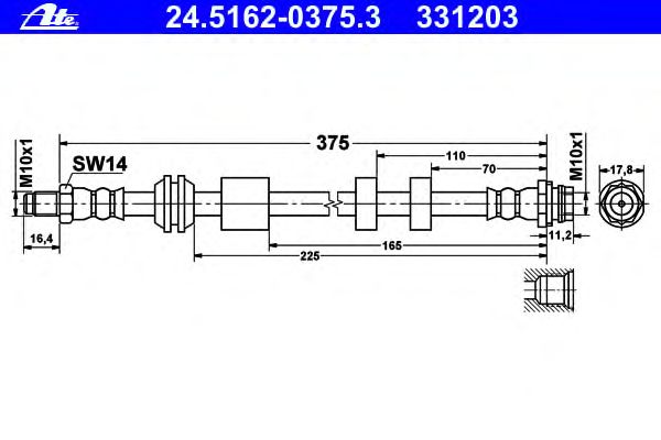 Tubo flexible de frenos 24.5162-0375.3