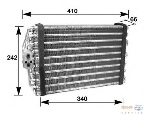 Evaporator, air conditioning 8FV 351 210-331