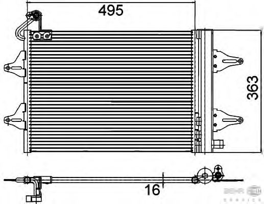 Condensator, airconditioning 8FC 351 301-531