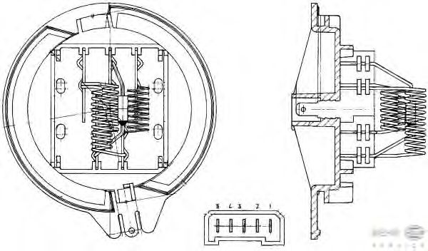 Resistor, interior blower 9ML 351 303-291