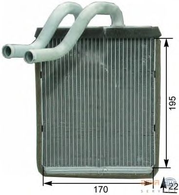 Heat Exchanger, interior heating 8FH 351 315-321