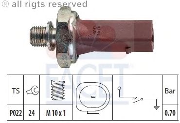 Interruptor de control de la presión de aceite 7.0132