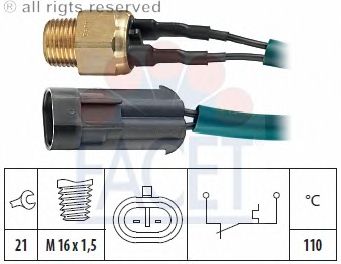 Temperature Switch, coolant warning lamp 7.4055