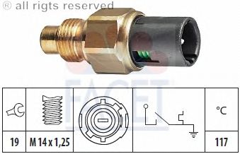 Temperature Switch, coolant warning lamp 7.4111