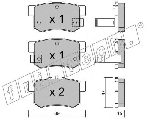Brake Pad Set, disc brake 176.0