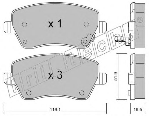 Brake Pad Set, disc brake 501.1