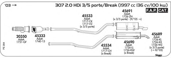 Exhaust System PE204