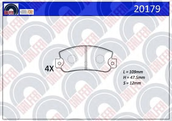 Brake Pad Set, disc brake 20179