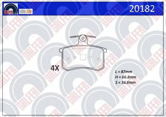 Brake Pad Set, disc brake 20182