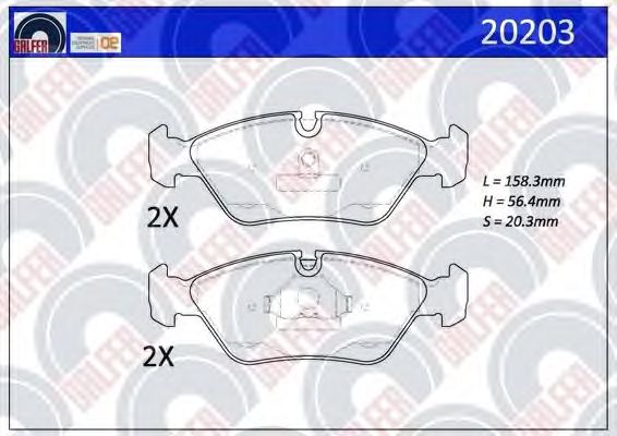 Brake Pad Set, disc brake 20203