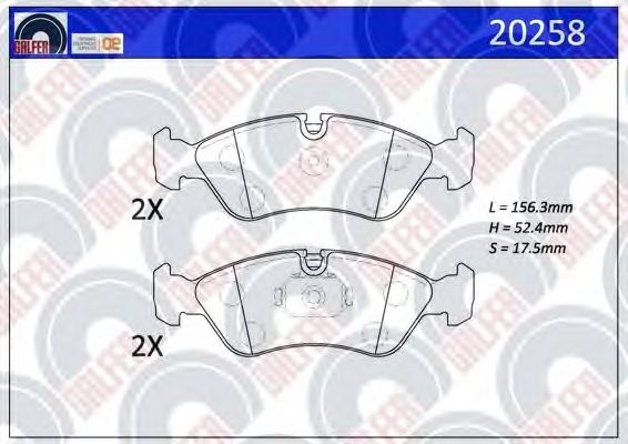 Brake Pad Set, disc brake 20258