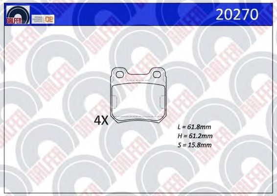 Brake Pad Set, disc brake 20270