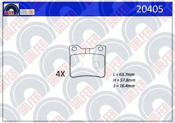 Brake Pad Set, disc brake 20405