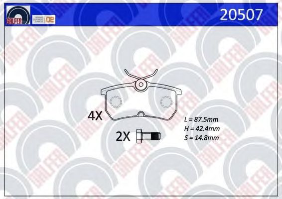 Brake Pad Set, disc brake 20507