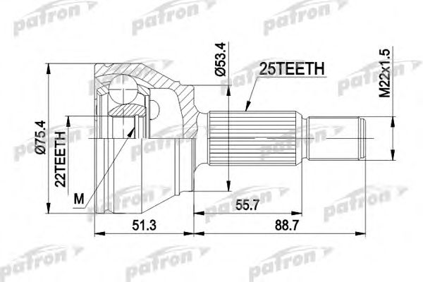 Joint Kit, drive shaft PCV1432